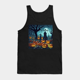 Pumpkin Cemetery Tank Top